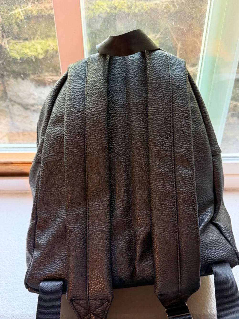Mini black leather backpack from Nordstrom